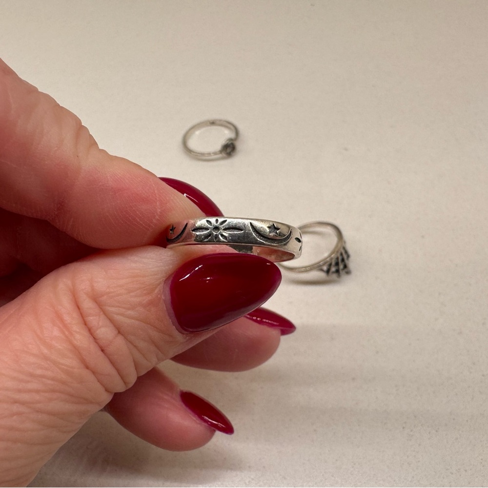 Sterling Silver Celestial Ring Set - image 8
